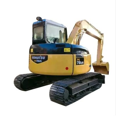 7 тонн Использованный экскаватор Komatsu PC78US с рабочим временем 0-2000 часов и вместимостью 0.2M3