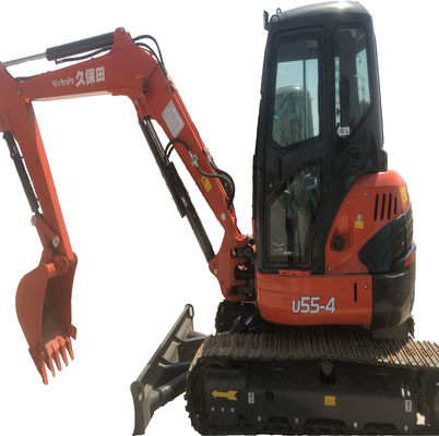 Мини-экскаватор 5.5 тонны Kubota U55 Использованный экскаватор с оригинальным гидравлическим клапаном