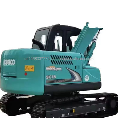 42kw Kobelco SK75-8 Использованный гидравлический экскаватор с оригинальным гидравлическим клапаном