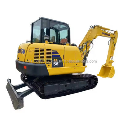 Низкие рабочие часы Komatsu PC56-7 Подержанный экскаватор для строительства по доступной цене