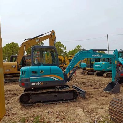 6T Использованный Sunward SWE60E экскаватор Гидравлический полётный буровой мини-копальщик с 0.5M3 ведро
