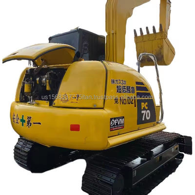 7 тонн Komatsu PC70 Использованный мини экскаватор с оригинальным гидравлическим цилиндром и клапаном