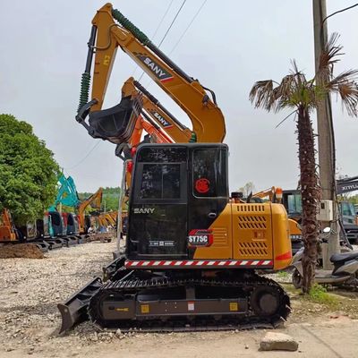 Sany SY75C Pro Отличная рабочая производительность Использованный экскаватор с рабочей массой 7TON