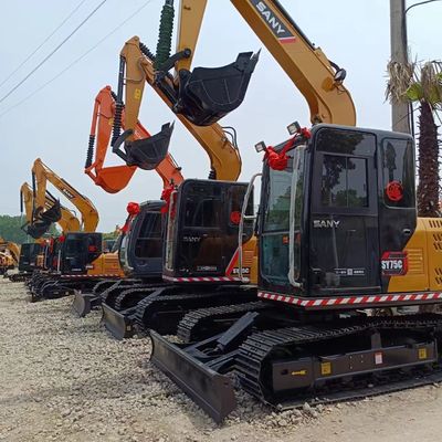 Sany SY75C Pro Отличная рабочая производительность Использованный экскаватор с рабочей массой 7TON