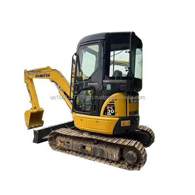 3000 кг масса машины Komatsu PC30MR Использованный мини-экскаватор Гидравлический ползучий экскаватор