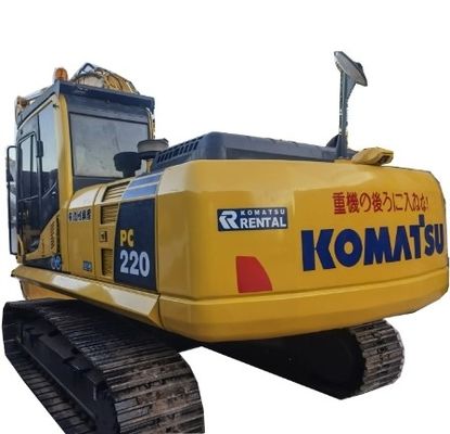 Оригинальная форма и окрашенный использованный экскаватор Komatsu PC220 с хорошей производительностью в 2016 году