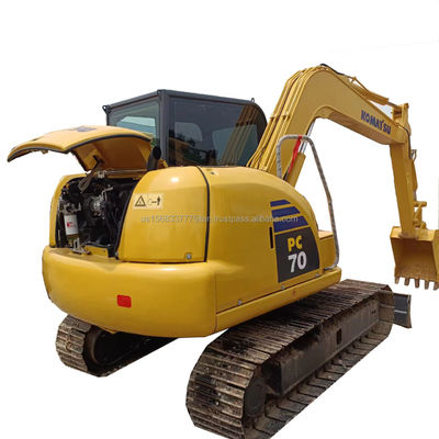 7-тонный мини экскаватор Komatsu PC70 Использованный экскаватор с оригинальным гидравлическим насосом