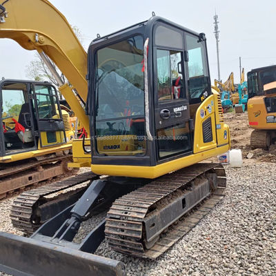 7-тонный мини экскаватор Komatsu PC70 Использованный экскаватор с оригинальным гидравлическим насосом