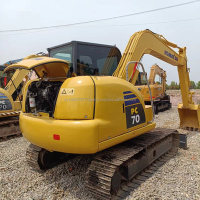 7-тонный мини экскаватор Komatsu PC70 Использованный экскаватор с оригинальным гидравлическим насосом