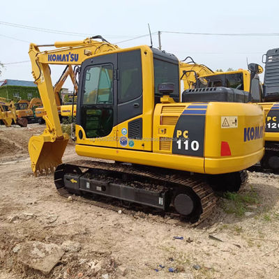 Использованный Komatsu PC110 Гидравлический экскаватор с полным полётом 11 тонн и 0,48M3 емкостью ведра