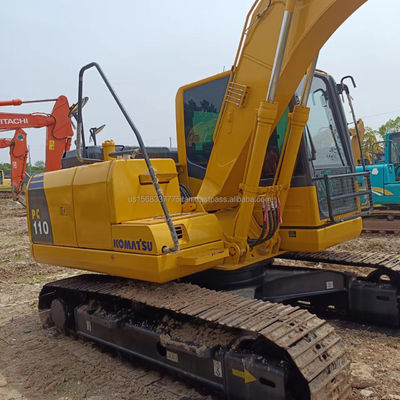 Использованный Komatsu PC110 Гидравлический экскаватор с полным полётом 11 тонн и 0,48M3 емкостью ведра