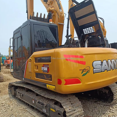 Использованный экскаватор Sany SY135C с отличными характеристиками и оригинальным гидравлическим клапаном