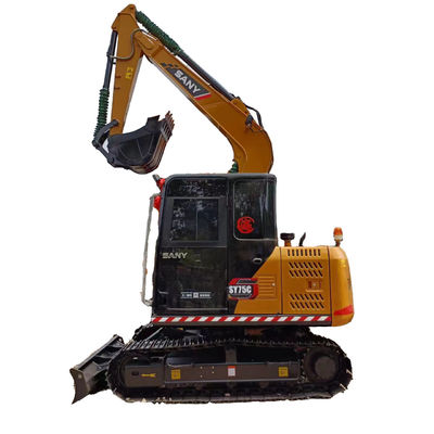 Sany SY75C Pro амфибийный экскаватор 7тонный эксплуатационный вес используемый блок с конкурентоспособным