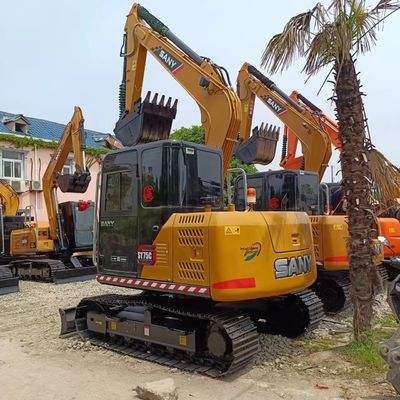 Sany SY75C Pro используемый экскаватор с отличным рабочим весом и оригинальным гидравлическим насосом