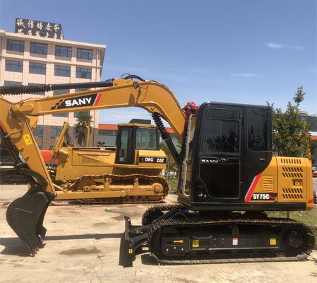 SANY SY75C Pro экскаватор 7 тонн рабочая масса оригинальный гидравлический насос и используемый блок