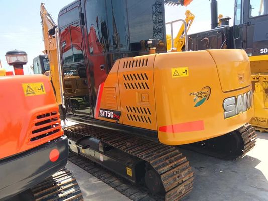 Про производительность используется Sany SY75C экскаватор с оригинальным гидравлическим насосом 7000 кг вес