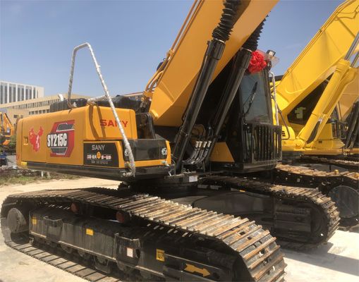 Эксплуатационный экскаватор SANY SY215C масса машины 21,5 тонны с двигателем SANY модели 2016 года