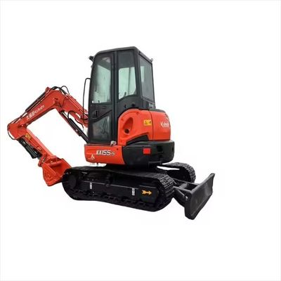 Использованный экскаватор Kubota KX165 с рабочей массой 5,5 тонны и оригинальным гидравлическим клапаном