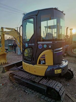 0.2M3 Вместимость ведра Использованный Komatsu PC35 мини экскаватор с 2016 года для строительства