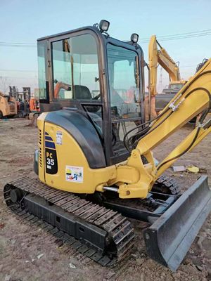 0.2M3 Вместимость ведра Использованный Komatsu PC35 мини экскаватор с 2016 года для строительства