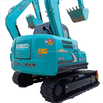 Kobelco SK75-8 Mini использованный гидравлический экскаватор с 42кВ двигателем в хорошем состоянии