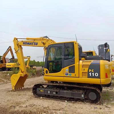 11 тонн Использованный Komatsu PC110 Гидравлический экскаватор с пропускной способностью 0,48 м3