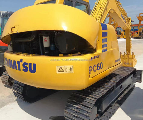 6 тонн Komatsu PC60 Подержанный экскаватор с оригинальным гидравлическим клапаном и низким рабочим временем