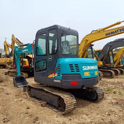 Использованный двигатель Caterpillar и компоненты Hyundai на мини-экскаваторе Sunward SWE60E 6 тонн
